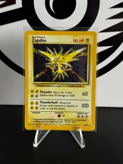 Pokemon Card Base Set Holo Zapdos 16/102 WOTC - Image 1
