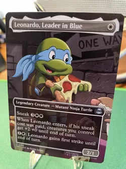 2026 Leonardo, Leader in Blue - Borderless NM~Teenage Mutant Ninja Turtles~MTG - Image 3