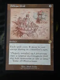 Defense Grid Schematic , The Brothers War , LP , MTG, FREE SHIPPING - Image 1