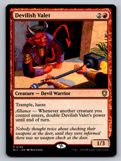 Devilish Valet R 0195 Bloomburrow Regular - Image 1