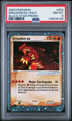 Groudon ex Holo Black Star Promo PSA 8 2003 Pokemon Black Star Promo #002 - Image 1