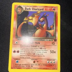 Pokemon TCG Dark Charizard 21/82 Base Set Non-Holo Extremely Rare Card - Image 1