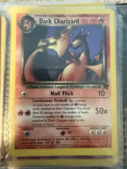 Pokemon TCG Dark Charizard 21/82 Base Set Non-Holo Extremely Rare Card - Image 2