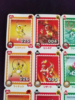 Vintage Shogakukan Pokemon Stamp Mini Cards Sheet Japanese Very rare Uncut - Image 3