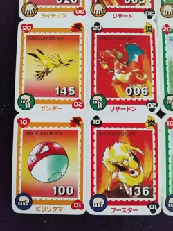Vintage Shogakukan Pokemon Stamp Mini Cards Sheet Japanese Very rare Uncut - Image 4