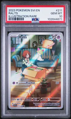 2023 POKEMON SVI EN-SCARLET & VIOLET ILLUSTRATION RARE #211 RALTS PSA 10 - Image 1