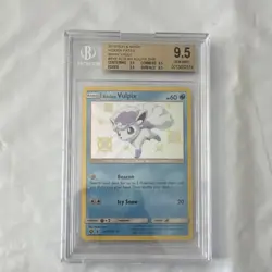 Pokemon TCG Alolan Vulpix Hidden Fates SV8/SV94 Shiny Holo Rare Beckett 9.5 - Image 1