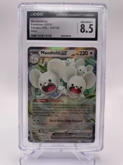 Maushold ex 155/182 Paradox Rift EX Holo CGC 8.5 Pokemon TCG 2023 - Image 1