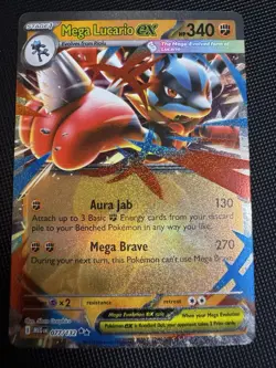 Pokemon TCG - Mega Lucario ex 77/132 - Mega Evolution - Ultra Rare - Image 1