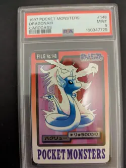 1997 POCKET MONSTERS #148 DRAGONAIR CARDDASS PSA9 - Image 1