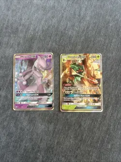 Mewtwo GX 31/68 & Decidueye GX 12/149 Lot Of 2 NM Pokemon TCG full Art Holo Rare - Image 1