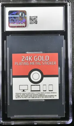 CGC 9 24k Gold Plated Meowth Pokemon Candy Stickers 2023 Korean - Image 2
