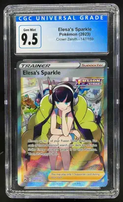 2023 Pokemon SW&SH Crown Zenith Elesa's Sparkle CGC 9.5 Gem Mint #147/159 - Image 1