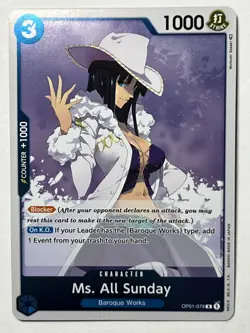 Ms. All Sunday OP01-079 Romance Dawn Pre Errata/1st Edition Foil One Piece Card - Image 2