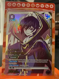 Union Arena Lelouch Lamperouge Top 4 Rare Battle Promo Code Geass - Image 1