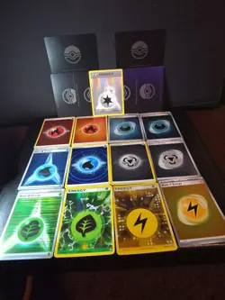 Rare Energy Card Lot Of 13 With Misprint & Multi Swirls , Holo And Reverse Holo - Image 1