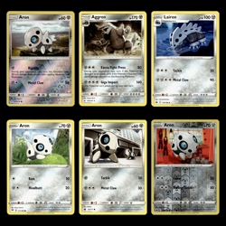 6x Aron Lot Aggron Lairon 123.0 Sun Moon Unbroken Bonds Pokemon Cards Collection - Image 1