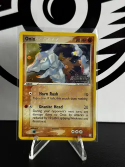 Pokemon TCG Onix Card 69/109 EX Team Rocket Returns Reverse Holo LP - Image 1