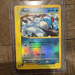 Marill 120/165 Expedition Base Set Reverse Holo Pokemon Card Played - Image 1