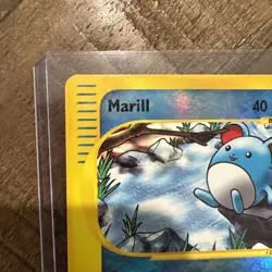 Marill 120/165 Expedition Base Set Reverse Holo Pokemon Card Played - Image 2