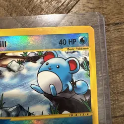 Marill 120/165 Expedition Base Set Reverse Holo Pokemon Card Played - Image 3