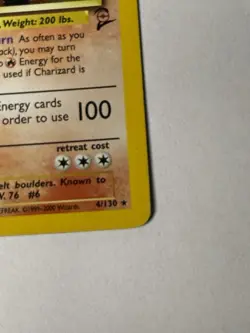 Charizard Base Set 2 Holo Rare 4/130 Pokemon TCG English Card - Image 2