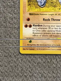 Pokemon TCG Onix Base Set, Shadowless Common Card 56/102 LP Condition - Image 5