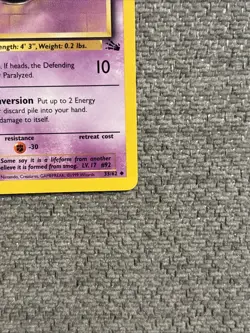 Pokemon TCG Gastly Fossil, 1st Edition Uncommon Card 33/62 LP Condition - Image 2