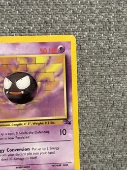 Pokemon TCG Gastly Fossil, 1st Edition Uncommon Card 33/62 LP Condition - Image 3