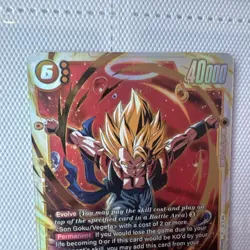 Gogeta FB09-122 Secret Rare Dual Evolution Dragon Ball Card English Fusion World - Image 4