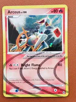 Arceus AR3 Fire Type Platinum Arceus Holo Rare Pokemon TCG Card - NM - Image 1