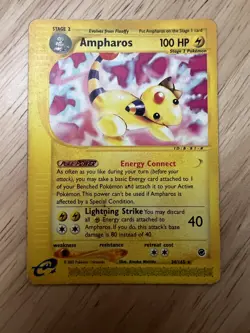 Pokemon Ampharos 34/165 Expedition Regular Card HP - Image 1