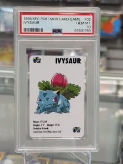 1998 KFC Pokemon Gem Mint Sequential Complete 7 Card Set 🔥 Nintendo - Image 4