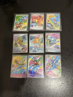 Pokemon TCG 30th anniversary first partner starters illustration set Full 9 Card - Image 1