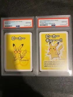 2019 AND 2023 POKEMON OLD MAID PIKACHU BOTH CARDS PSA 10 SEQUENTIAL CERTS - Image 1