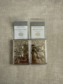 1999 Pokemon Mewtwo 23k Gold Plated Trading Card Nintendo - Burger King 🌟 MINT! - Image 1