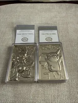 1999 Pokemon Mewtwo 23k Gold Plated Trading Card Nintendo - Burger King 🌟 MINT! - Image 2