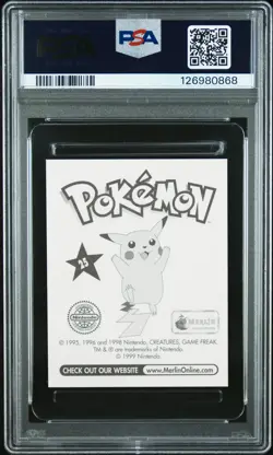 1999 MERLIN POKEMON #25 PIKACHU PSA 8 - Image 2