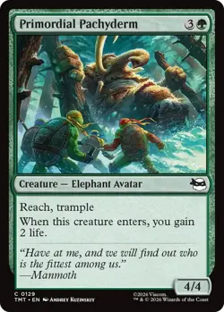 MtG Primordial Pachyderm C 0129 Teenage Mutant Ninja Turtles Common Foil - Image 1