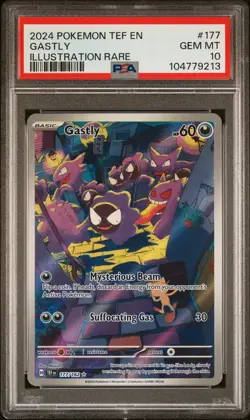 PSA 10 Gastly 177/162 Temporal Forces Illustration Rare Pokemon Card - Image 1