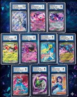 Pokemon Slab Bundle X 10 Near Mint Mew Ex Ns Reshiram Salamence Ultra Rare - Image 1