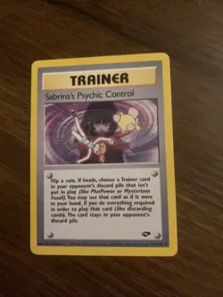 Pokemon TCG Trainer Card Sabrina’s Psychic Control 121/132 LP - Image 1