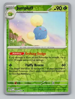 Reverse Holo Jumpluff 003/193 Rare SV02: Paldea Evolved Pokemon - Image 1