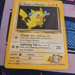 Lt. Surge's Pikachu 081/132 Gym Heroes Pokemon Card - Image 4
