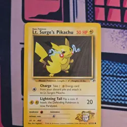 Lt. Surge's Pikachu 081/132 Gym Heroes Pokemon Card - Image 5