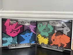 Pokemon Sword & Shield Evolving Skies Elite Trainer Box Set of 2 Sylveon Espeon - Image 1