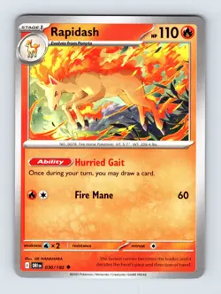 2x Rapidash - Destined Rivals 030/182 - Uncommon - NM - Pokemon - Image 1