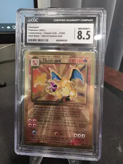 Charizard CELEBRATIONS GOLD METAL 4/102 (CGC 8.5 NM/MINT+) PROMO Pokemon Cards - Image 1