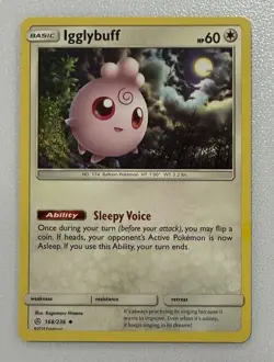 Igglybuff SM - Cosmic Eclipse 168/236 Uncommon NM Pokemon - Image 1
