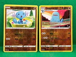 Pokemon Tcg Quagsire 084/185 & Wooper 083/185 Vivid Voltage Reverse Holo - Image 1